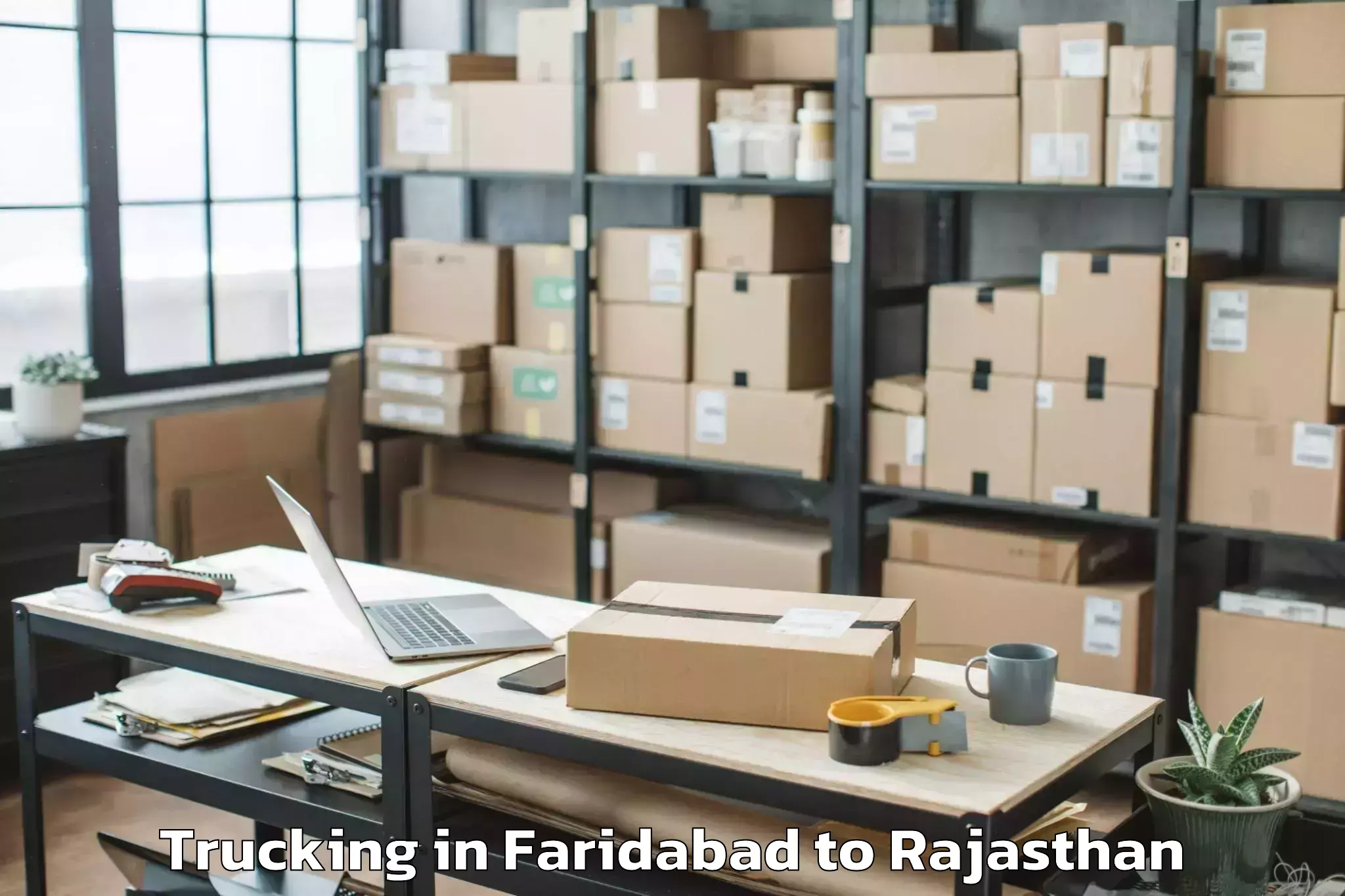 Top Faridabad to Hindoli Trucking Available